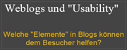 Weblogs und Usability