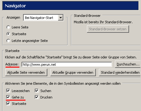 Mozilla-Einstellungen: Schritt 3