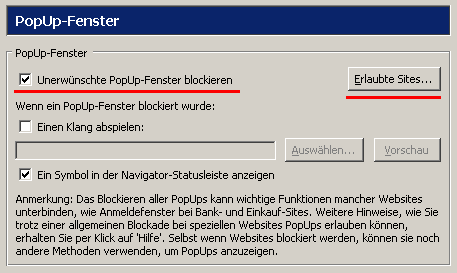 Mozilla-Einstellungen: Schritt 7