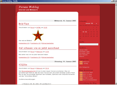 Rotes Template Serendipity 0.8