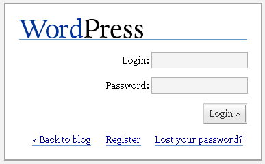 WP 1.5 - Login