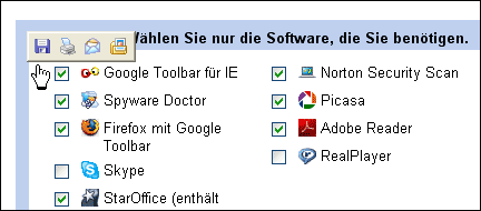 Toolbar von IE6