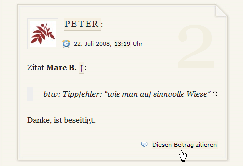 Abbildung: Kommentare zitieren