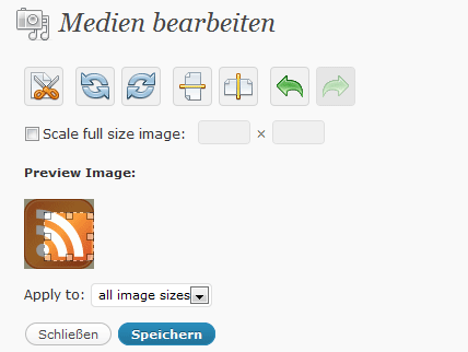 Bilder bearbeiten in WordPress