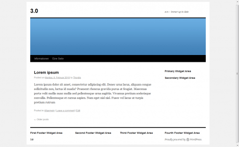 Widget-Bereiche im Frontend Widget-Bereiche im Frontend