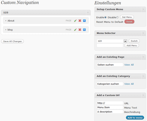 Eigene Navigation erstellen