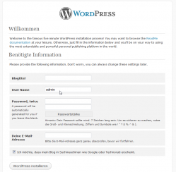 WP-Installation WP-Installation