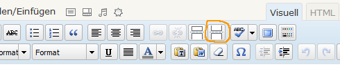 WordPress: Seitenumbruch-Button im WYSIWYG-Editor