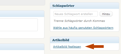 WordPress: Artikelbild festlegen