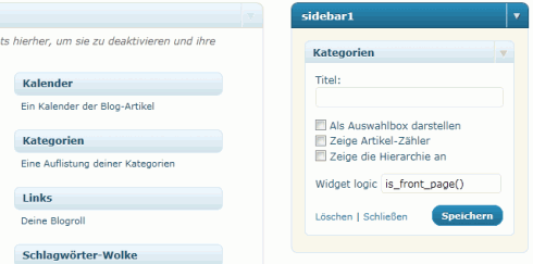 WordPress: Widget Logic WordPress: Widget Logic
