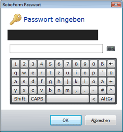 Virtuelle Tastatur in RoboForm