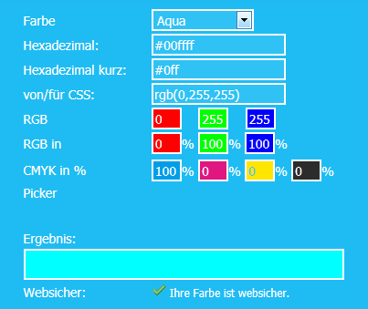 Farbenrechner von rechnr.de