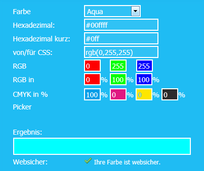 Farbenrechner von rechnr.de Farbenrechner von rechnr.de