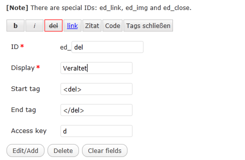 WordPress: Kommentar-Quicktags anpassen WordPress: Kommentar-Quicktags anpassen