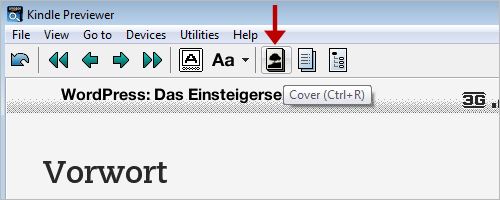Amazon Kindle: Buchcover und Inhaltsverzeichnis erkennen
