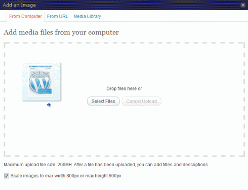 Medien-Upload per Drag & Drop Medien-Upload per Drag & Drop
