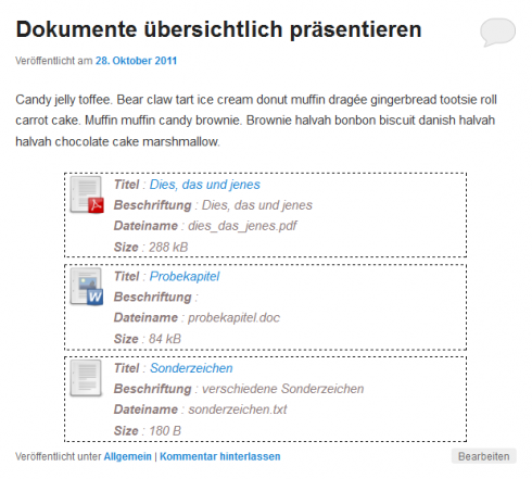 Dokumente übersichtlich präsentieren Dokumente übersichtlich präsentieren