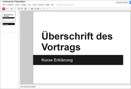 Google Docs: Präsentationen erstellen