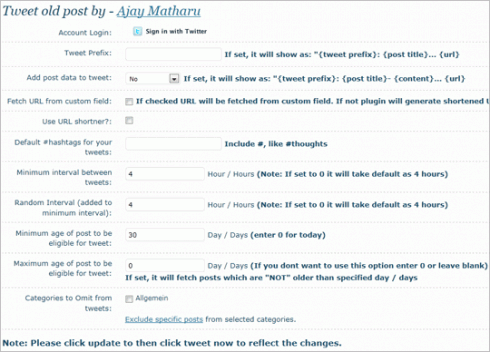 WordPress: Tweet Old Post