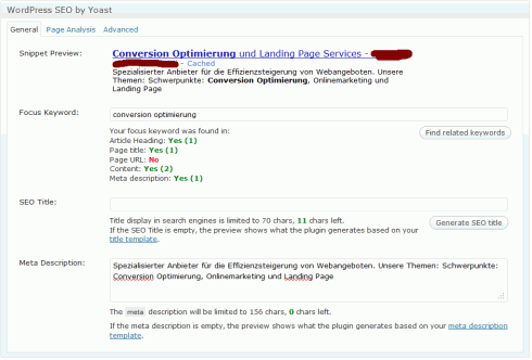 WordPress-SEO: individuelle Einstellungen