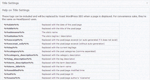 WordPress-SEO: Titel-Einstellungen WordPress-SEO: Titel-Einstellungen