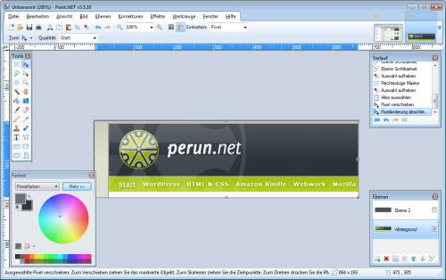 Paint.NET im Einsatz
