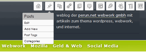 WordPress Helper: Admin-Toolbar im Einsatz