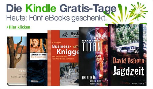 Amazon: Kindle Gratis Tage