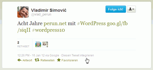 Tweet integrieren Tweet integrieren