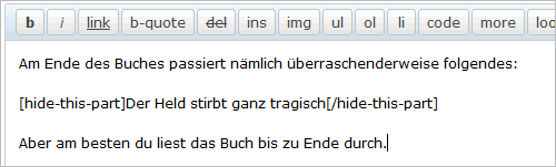 WordPress: Hide this Part im Einsatz