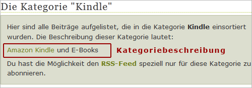 WordPress: Infobox im Kategorie-Archiv