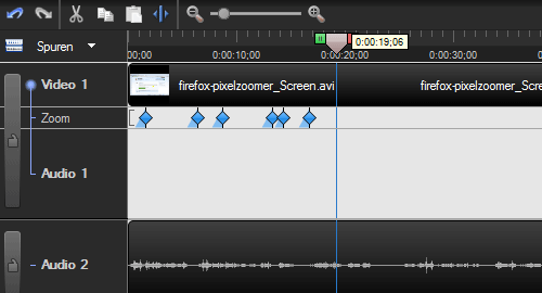 Die Timeline von Camtasia im Einsatz