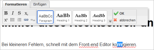 WordPress: Front-end Editor im Einsatz (2)