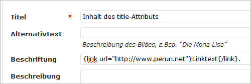 WordPress: Links in den Bilderbeschriftungen (Captions)