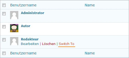 WordPress: schneller Wechsel zwischen den einzelnen benutzeraccounts