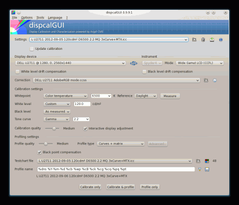 dispcalGUI-Screenshot