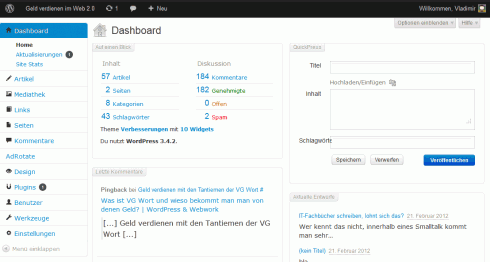 WordPress: Bootstrap Admin WordPress: Bootstrap Admin