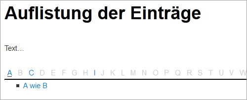 WordPress: Glossar-Einträge im Beitrag auflisten lassen