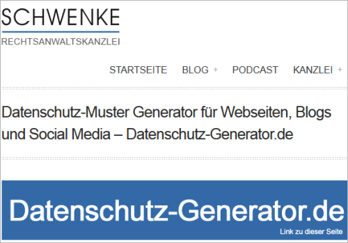 Datenschutz-Generator