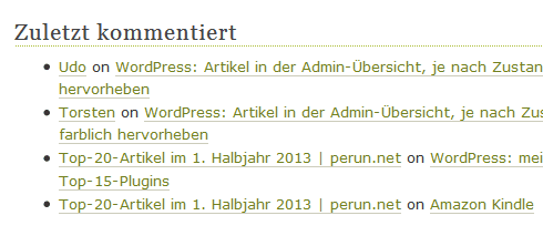 WordPress: Widget außerhalb des Widget-Bereiches