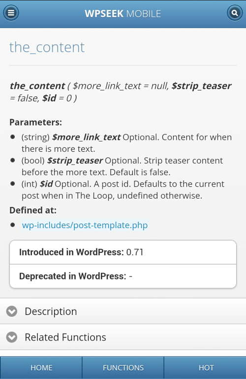 WordPress: WPSeek-App im Einsatz