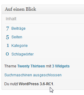 WordPress 3.6 Release Candidate 1