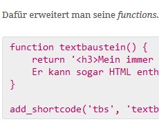 WordPress: eigenen Shortcode erstellen