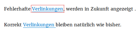 Verlinkungen im Visuellen Editor