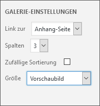 galerie-einstellungen