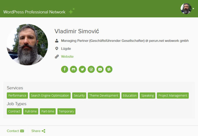 Mein Profil als WordPress-Dienstleister auf Jetpack.pro