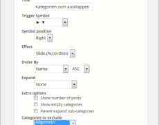 Ausklappbare Kategorien in der Sidebar von WordPress
