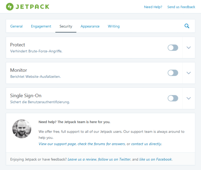 Die neuen Einstellungen von Jetpack für WordPress