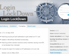 Login LockDown für WordPress: erstes Update nach 2,5 Jahren