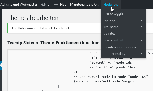 wordpress-node-ids